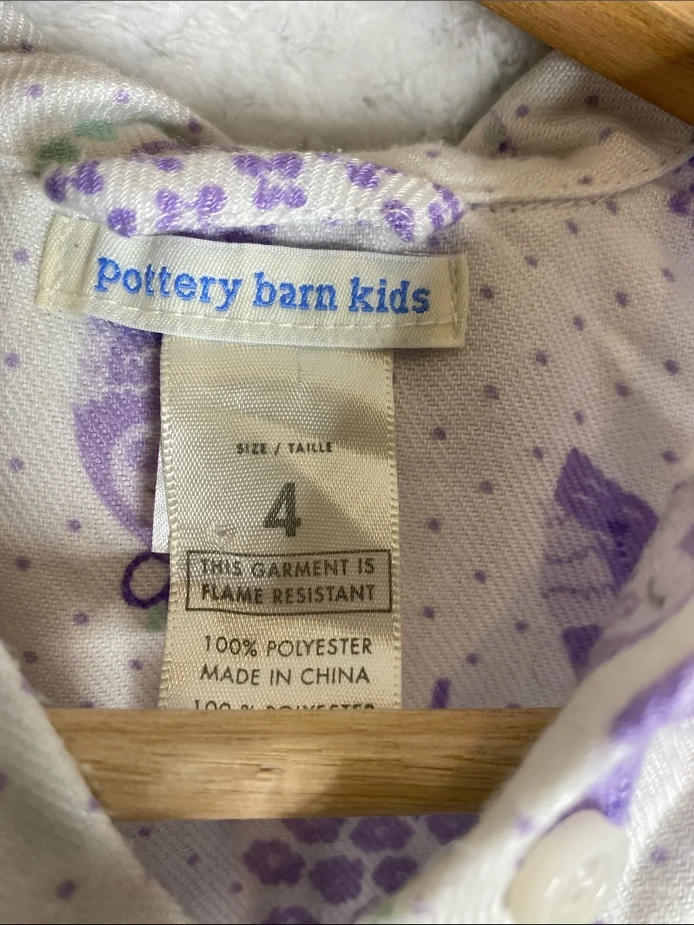 Pottery Barn Kids Purple and Mint Owls print Nightgown